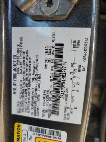 3FA6P0PU4HR329719 - 2017 FORD FUSION SE PHEV CHARCOAL photo 12