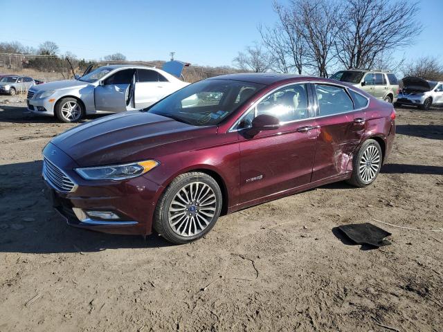 3FA6P0RU9JR119748 - 2018 FORD FUSION TITANIUM/PLATINUM HEV RED photo 1