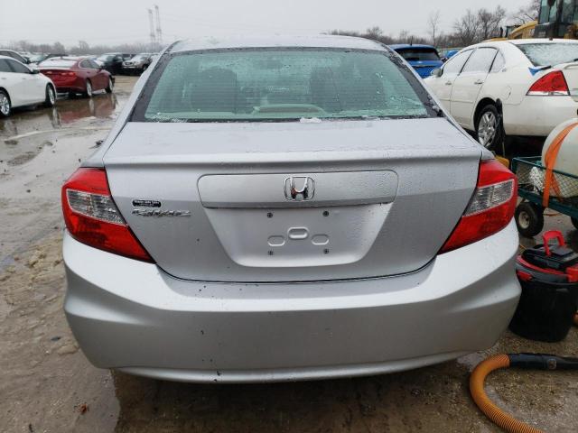 19XFB2F59CE087752 - 2012 HONDA CIVIC LX SILVER photo 6