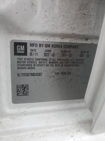 KL1TD5DE7BB243307 - 2011 CHEVROLET AVEO LS Ağ foto 12