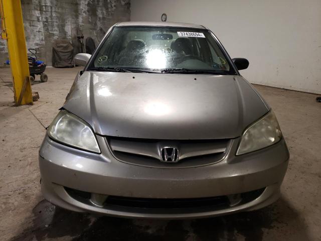 2HGES16505H503878 - 2005 HONDA CIVIC LX TAN photo 5