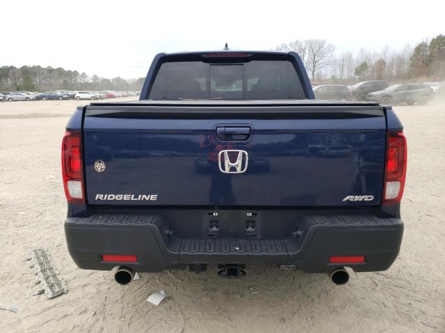 5FPYK3F53NB002259 - 2022 HONDA RIDGELINE RTL BLUE photo 6