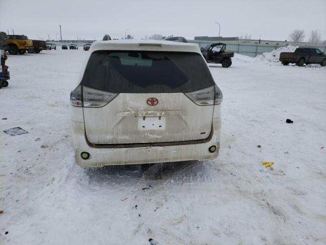 5TDXZ3DC0KS016161 - 2019 TOYOTA SIENNA SE WHITE photo 6