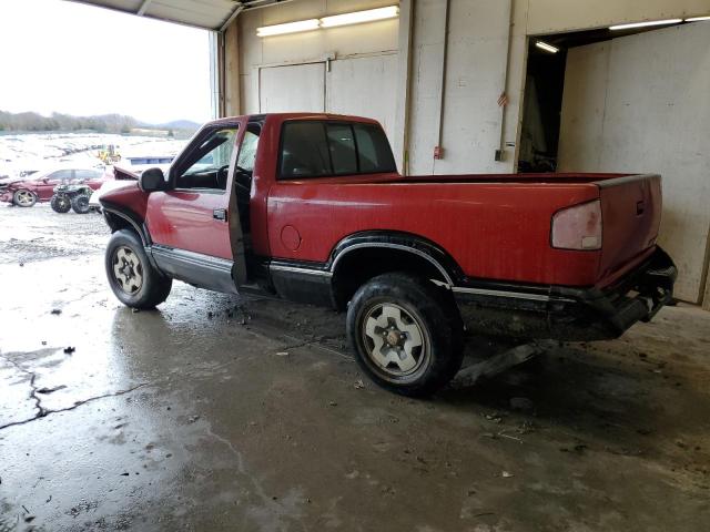 1GCDT14X8T8137490 - 1996 CHEVROLET S TRUCK S10 RED photo 2