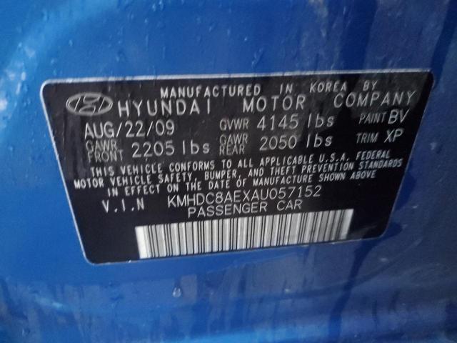 KMHDC8AEXAU057152 - 2010 HYUNDAI ELANTRA TO GLS BLUE photo 12