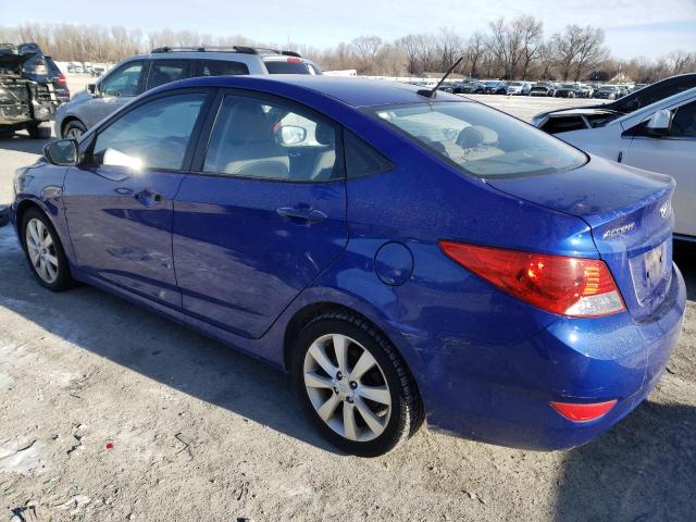 KMHCU4AE0CU132591 - 2012 HYUNDAI ACCENT GLS BLUE photo 2