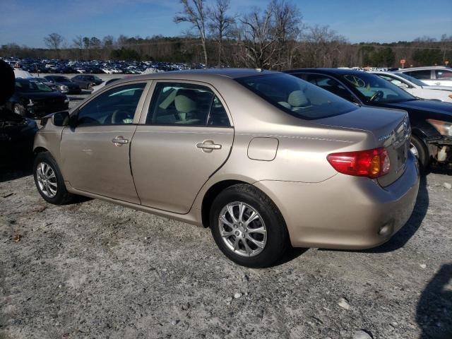 2T1BU40E79C025223 - 2009 TOYOTA COROLLA BASE GOLD photo 2