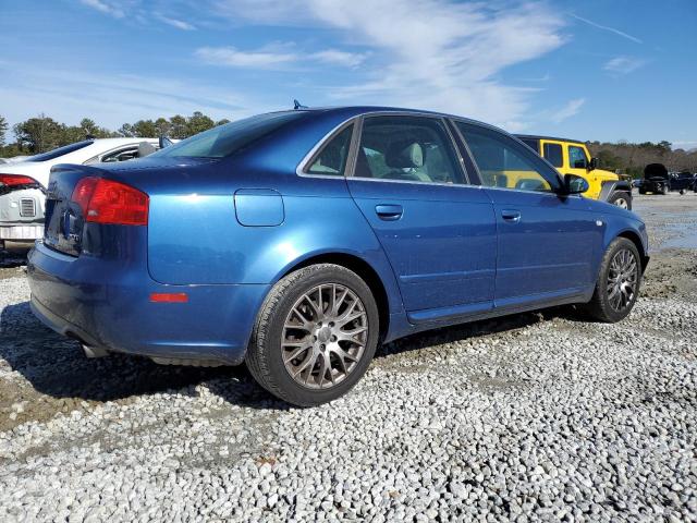 WAUAF78E58A147400 - 2008 AUDI A4 2.0T BLUE photo 3