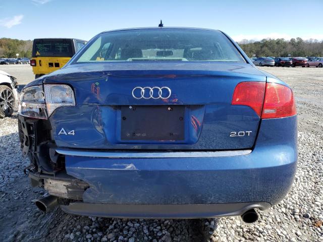 WAUAF78E58A147400 - 2008 AUDI A4 2.0T BLUE photo 6