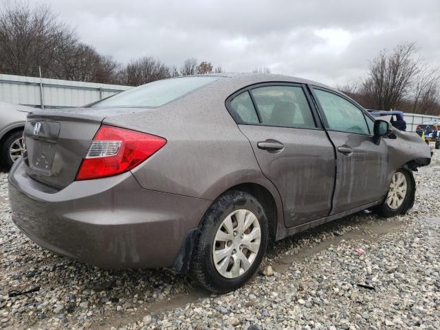 2HGFB2F50CH523569 - 2012 HONDA CIVIC LX GRAY photo 3