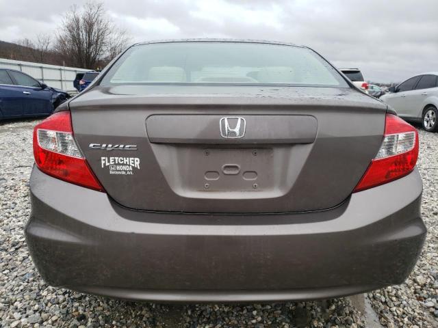 2HGFB2F50CH523569 - 2012 HONDA CIVIC LX GRAY photo 6