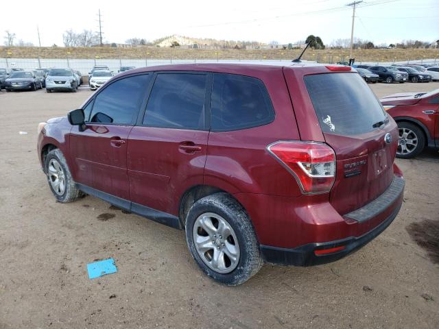 JF2SJAAC6FH438361 - 2015 SUBARU FORESTER 2.5I RED photo 2