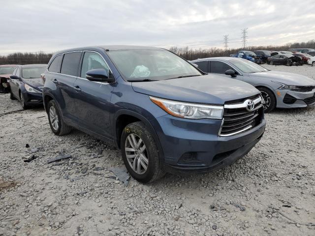 5TDZARFH2FS009178 - 2015 TOYOTA HIGHLANDER LE BLUE photo 4