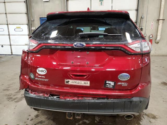 2FMPK4J86GBB18854 - 2016 FORD EDGE SEL RED photo 6