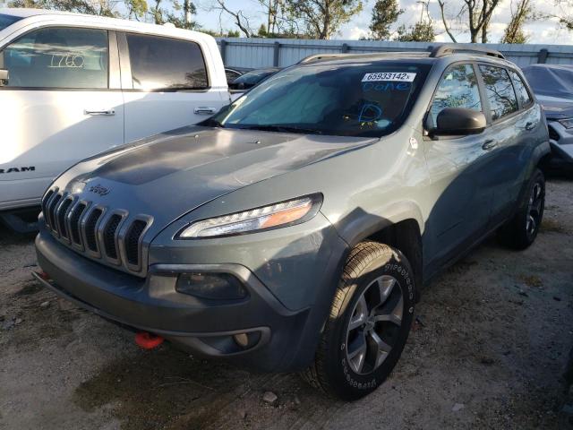 1C4PJMBS9EW308709 - 2014 JEEP CHEROKEE TRAILHAWK 灰色 照片 2