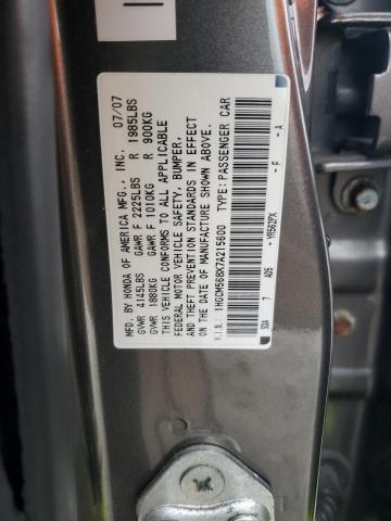 1HGCM568X7A215600 - 2007 HONDA ACCORD EX GOLD photo 12