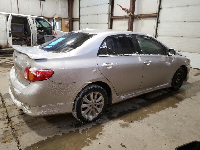 2T1BU40E69C008848 - 2009 TOYOTA COROLLA BASE SILVER photo 3