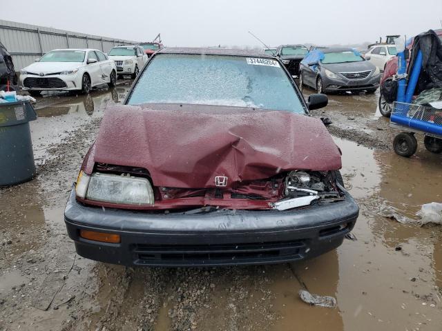 1HGED3649KA036371 - 1989 HONDA CIVIC DX MAROON photo 5