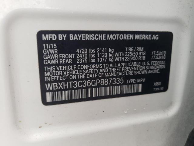 WBXHT3C36GP887335 - 2016 BMW X1 XDRIVE28I WHITE photo 13