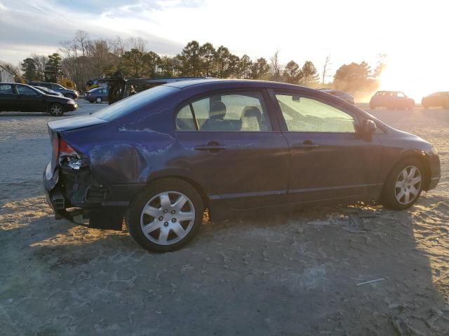 2HGFA16536H517489 - 2006 HONDA CIVIC LX BLUE photo 3