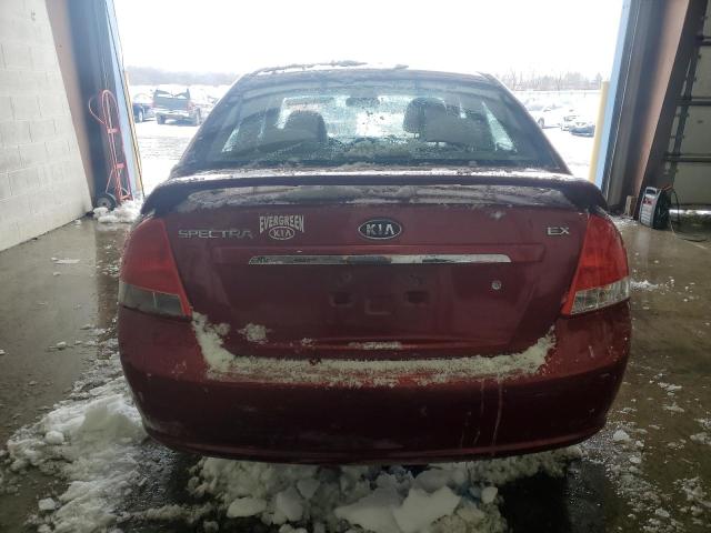 KNAFE121085539527 - 2008 KIA SPECTRA EX RED photo 6