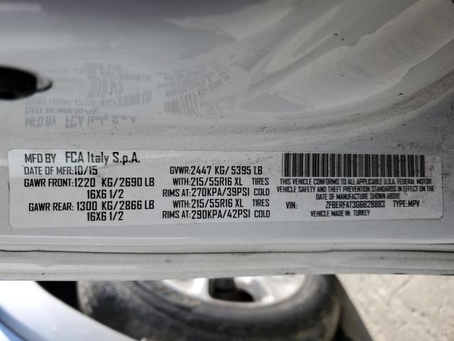 ZFBERFAT3G6B28883 - 2016 RAM PROMASTER თეთრი ფოტო 12