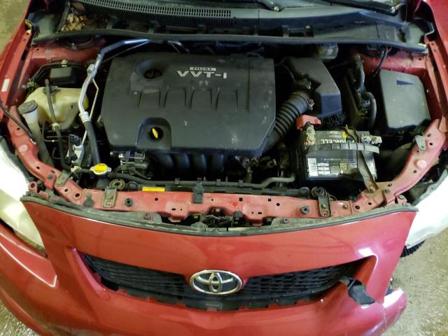 1NXBU4EE6AZ367239 - 2010 TOYOTA COROLLA BASE RED photo 11