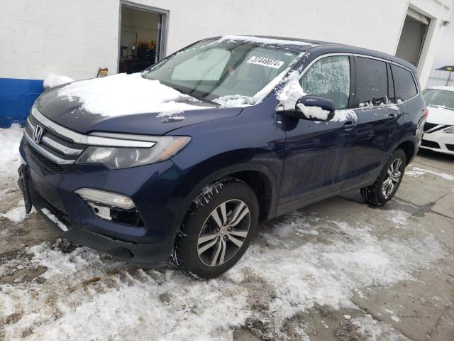 5FNYF6H56JB058587 - 2018 HONDA PILOT EXL BLUE photo 1