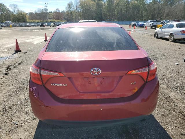 2T1BURHE6HC774823 - 2017 TOYOTA COROLLA L RED photo 6