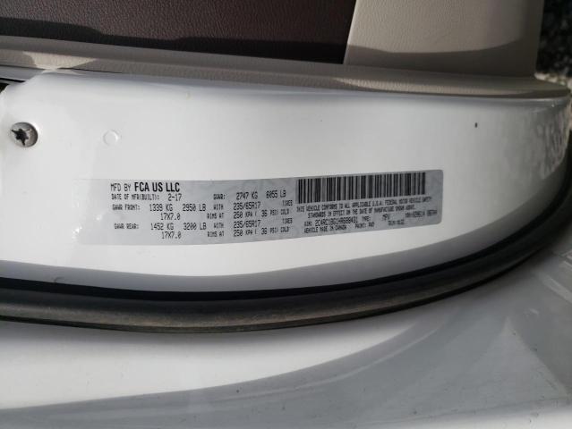 2C4RC1BG1HR688431 - 2017 CHRYSLER PACIFICA TOURING L WHITE photo 13