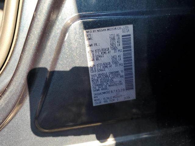 5N1AR2MM3EC674129 - 2014 NISSAN PATHFINDER S BLUE photo 12