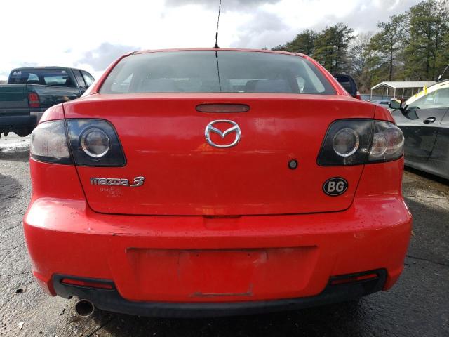 JM1BK32F771675483 - 2007 MAZDA 3 I RED photo 6