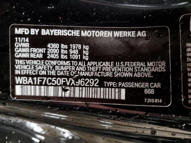 WBA1F7C50FVX96292 - 2015 BMW 228 XI BLACK photo 13