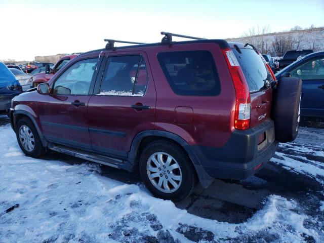 JHLRD788X6C006865 - 2006 HONDA CR-V EX BURGUNDY photo 2