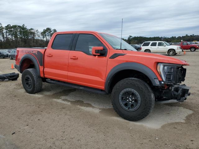 1FTFW1RG4MFC61911 - 2021 FORD F150 RAPTOR ORANGE photo 4