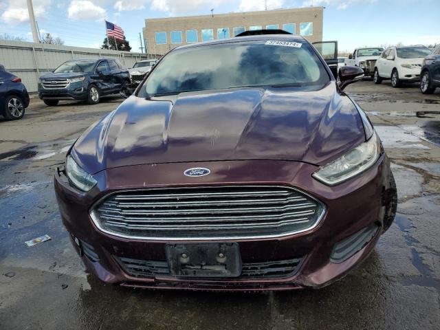 3FA6P0H71DR175649 - 2013 FORD FUSION SE BURGUNDY photo 5