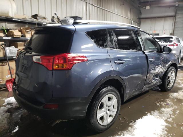 JTMZFREV1ED033832 - 2014 TOYOTA RAV4 LE BLUE photo 3