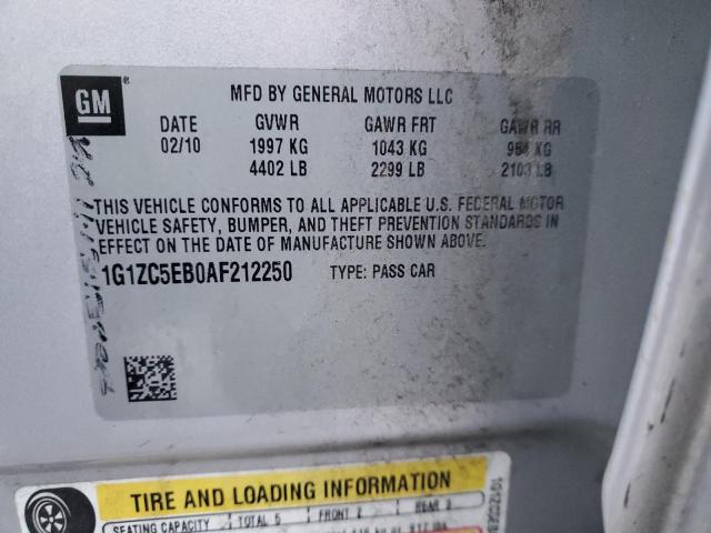 1G1ZC5EB0AF212250 - 2010 CHEVROLET MALIBU 1LT 银色 照片 12