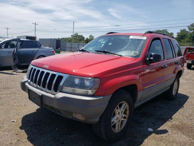 1J4GW48N62C244431 - 2002 JEEP GRAND CHER LAREDO RED photo 2