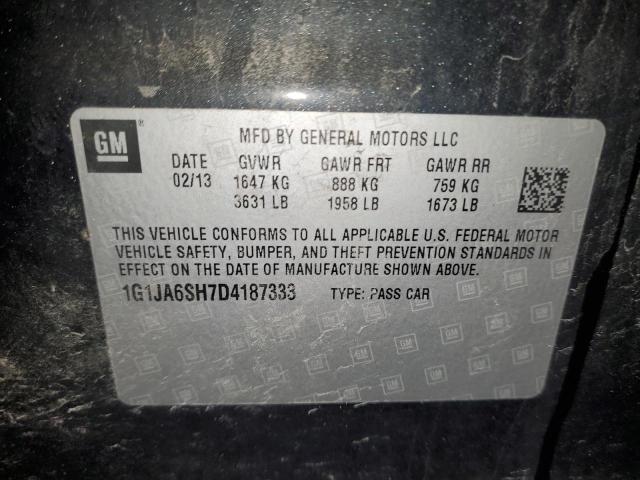 1G1JA6SH7D4187333 - 2013 CHEVROLET SONIC LS 黑色 照片 12