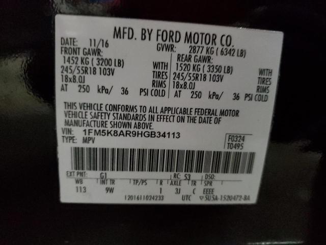 1FM5K8AR9HGB34113 - 2017 FORD EXPLORER POLICE INTERCEPTOR 黑色 照片 13