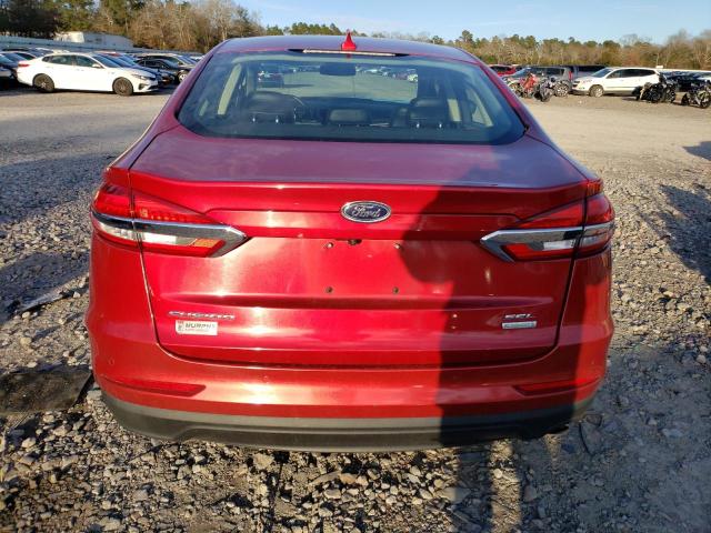 3FA6P0CDXLR177802 - 2020 FORD FUSION SEL RED photo 6