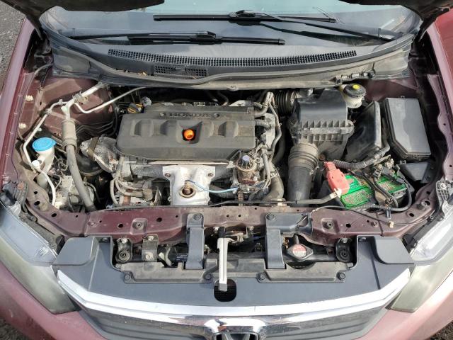 2HGFB2F56CH572694 - 2012 HONDA CIVIC LX MAROON photo 11