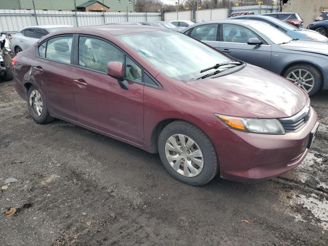 2HGFB2F56CH572694 - 2012 HONDA CIVIC LX MAROON photo 4