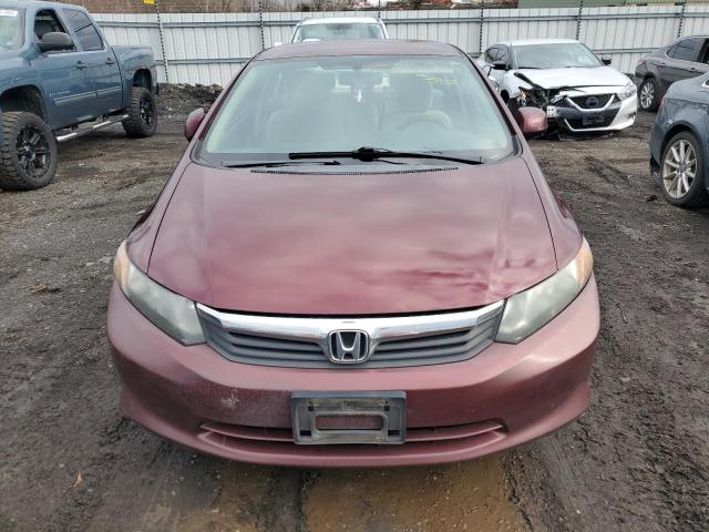 2HGFB2F56CH572694 - 2012 HONDA CIVIC LX MAROON photo 5