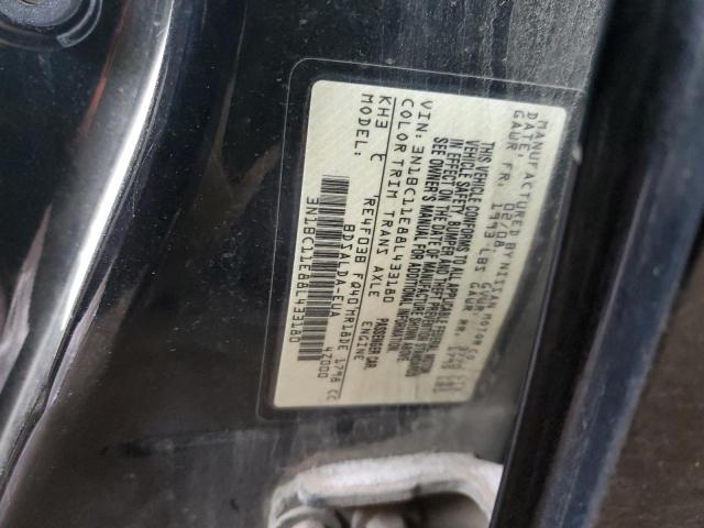 3N1BC11E88L433180 - 2008 NISSAN VERSA S BLACK photo 12