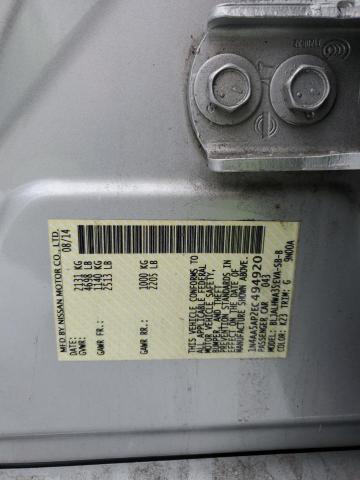 1N4AA5AP2EC494920 - 2014 NISSAN MAXIMA S SILVER photo 12