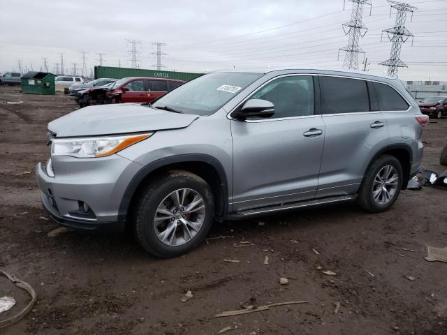5TDJKRFH6ES022265 - 2014 TOYOTA HIGHLANDER XLE GRAY photo 1