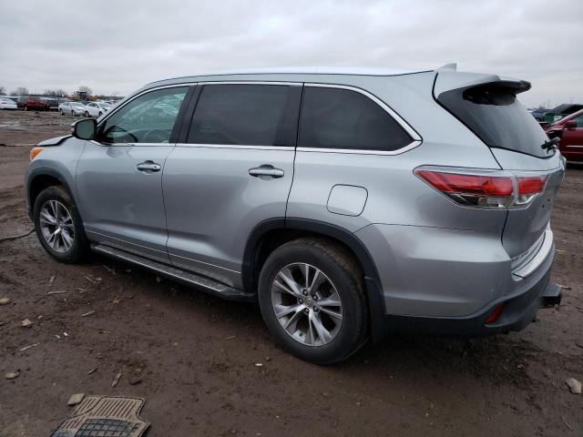 5TDJKRFH6ES022265 - 2014 TOYOTA HIGHLANDER XLE GRAY photo 2