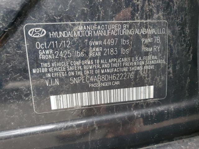 5NPEC4AB8DH622276 - 2013 HYUNDAI SONATA SE BLACK photo 13